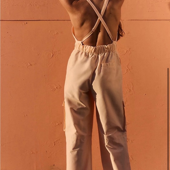 Peach Overalls with Adjustable Straps fe movemens by Free people - Picture 2 of 8